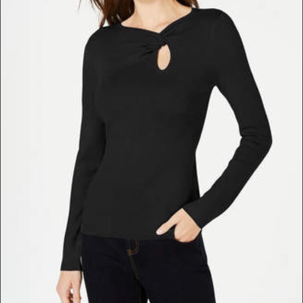 NWT INC International Concepts Twist Front Sweater